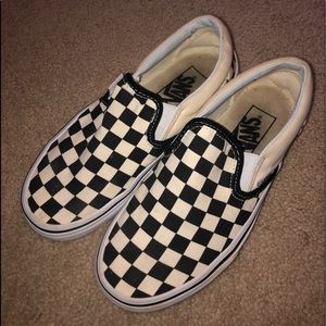 Vans checkered slip on shoes